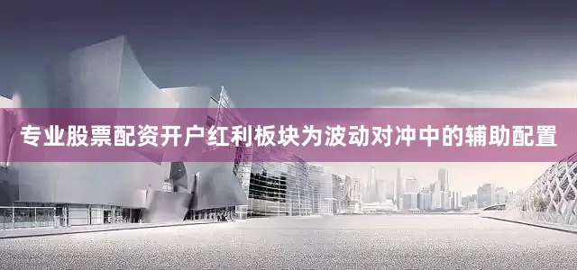 专业股票配资开户红利板块为波动对冲中的辅助配置