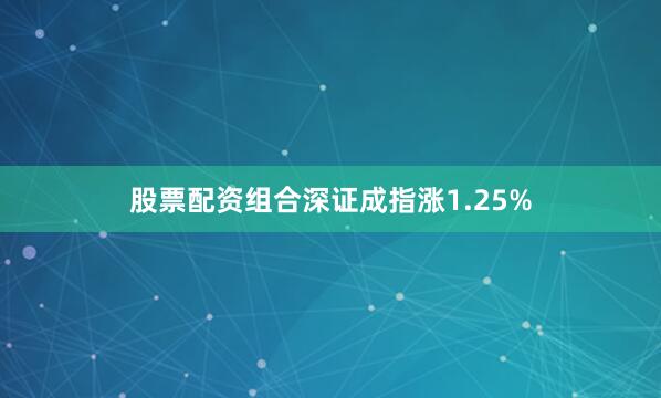 股票配资组合深证成指涨1.25%